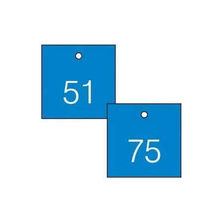 Accuform Engraved Numbered Tags, RP-Plastic, 3/8 in H x 3-1/4 in W, 25 PK TDG372BU